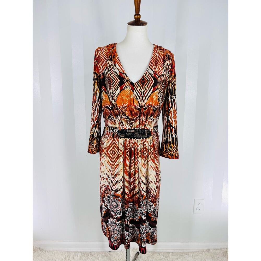JM STUDIO Women’s Multicolor Fit & Flare Dress Sz 12